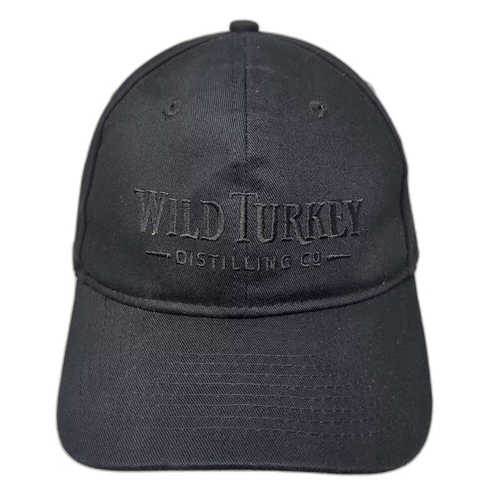 Wild Turkey Baseball Cap Black White Hat One Size Slideback Distilling Co DSP